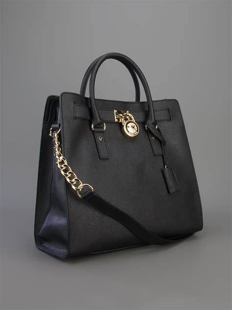 michael kors hamilton large logo tote black|michael kors hamilton studded tote.